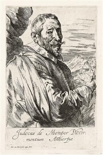 ANTHONY VAN DYCK Collection of approximately 165 portrait etchings and engravings from Icones Principum Virorum Doctorum and other seri